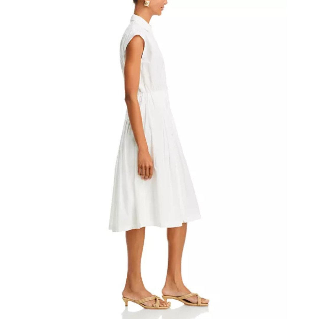 ATM Anthony Thomas Melillo Cotton Voile White Shirt Dress