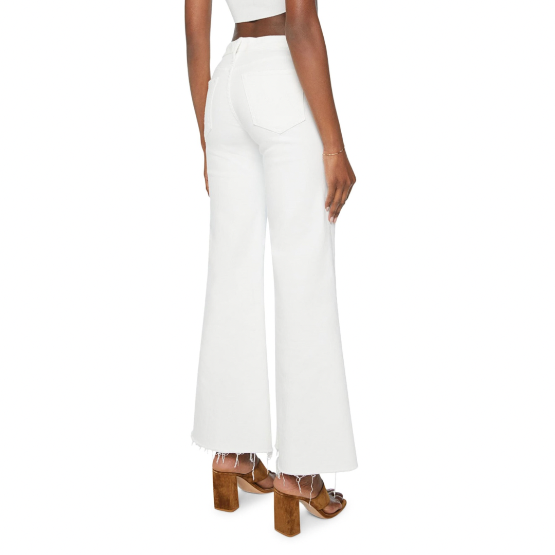 MOTHER “Fairest of Them All” Roller Frayed Hem Wide-Leg Jeans