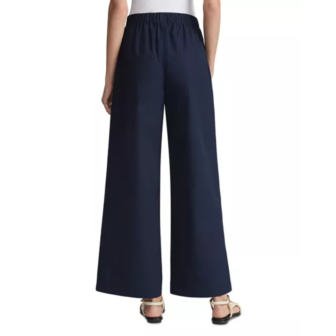 Lafayette 148 Riverside Wide-Leg Cotton Pants