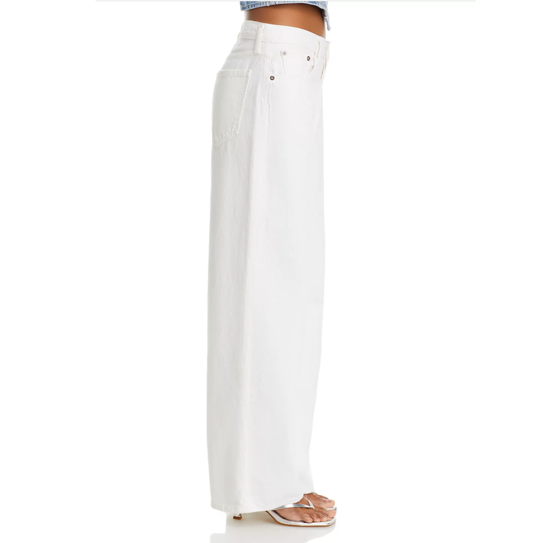 AGOLDE Low Slung Baggy Jeans in White