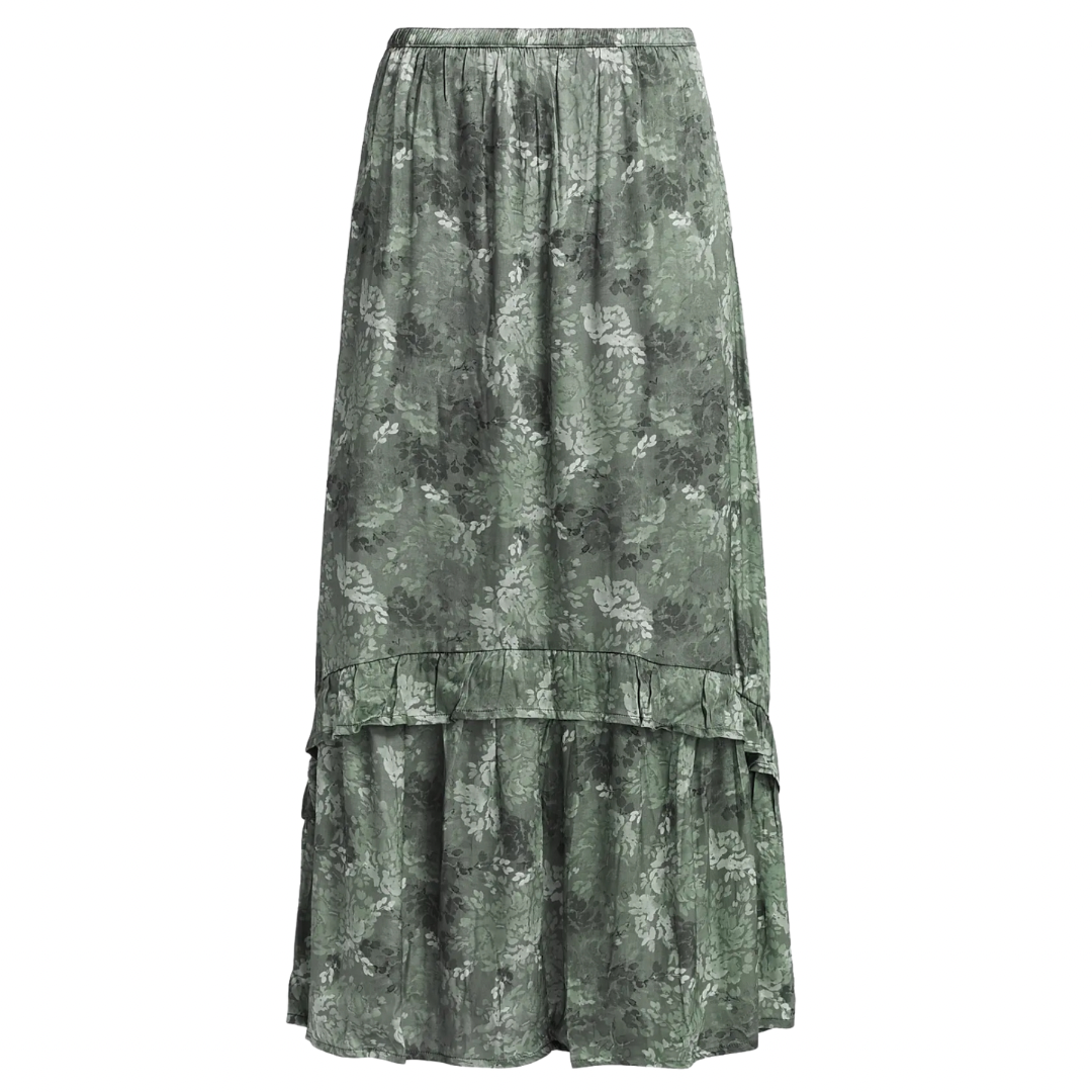 Splendid Linsey Floral Ruffle Maxi Skirt