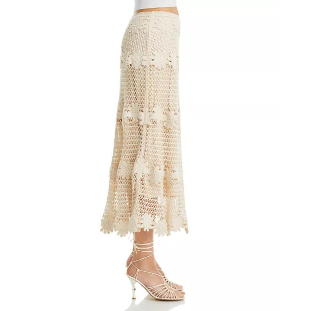 Kobi Halperin Presley Crochet Midi Skirt