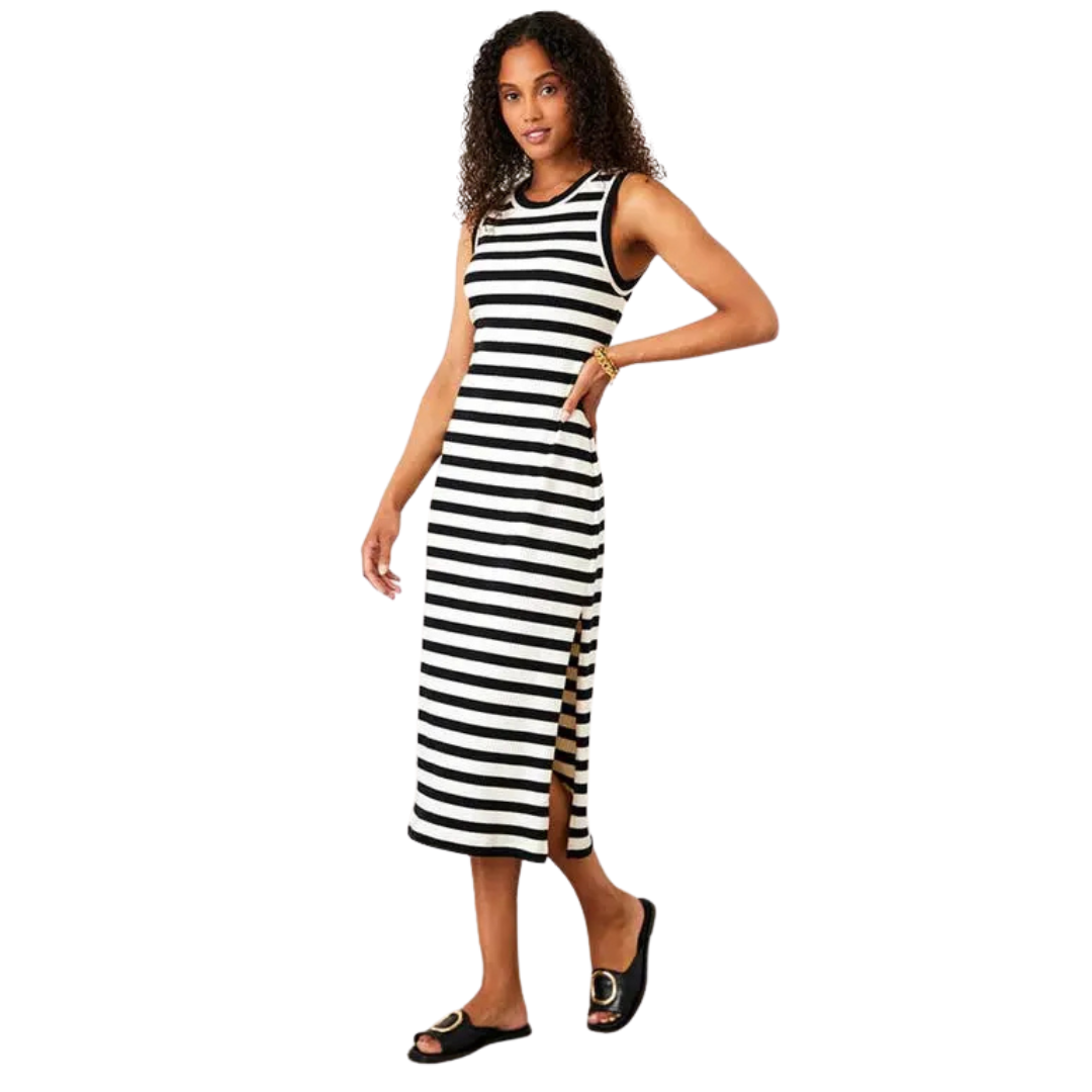 Karen Kane Striped Rib Midi Tank Dress