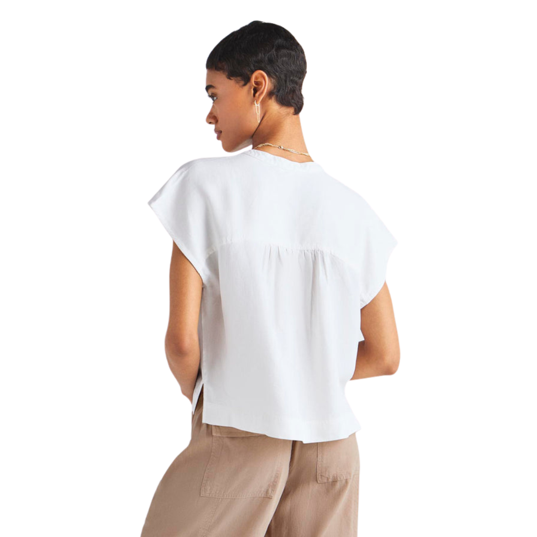 Splendid Kamryn White Cap Sleeve Top