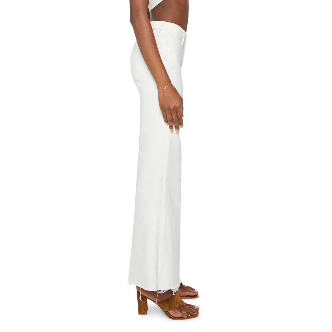 MOTHER “Fairest of Them All” Roller Frayed Hem Wide-Leg Jeans