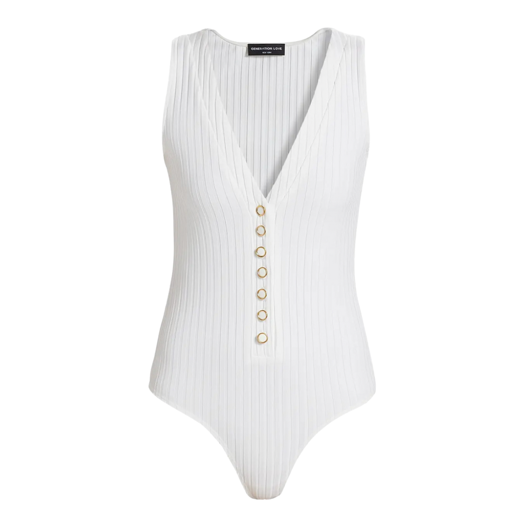 Generation Love Camille Ribbed LUREX® Bodysuit