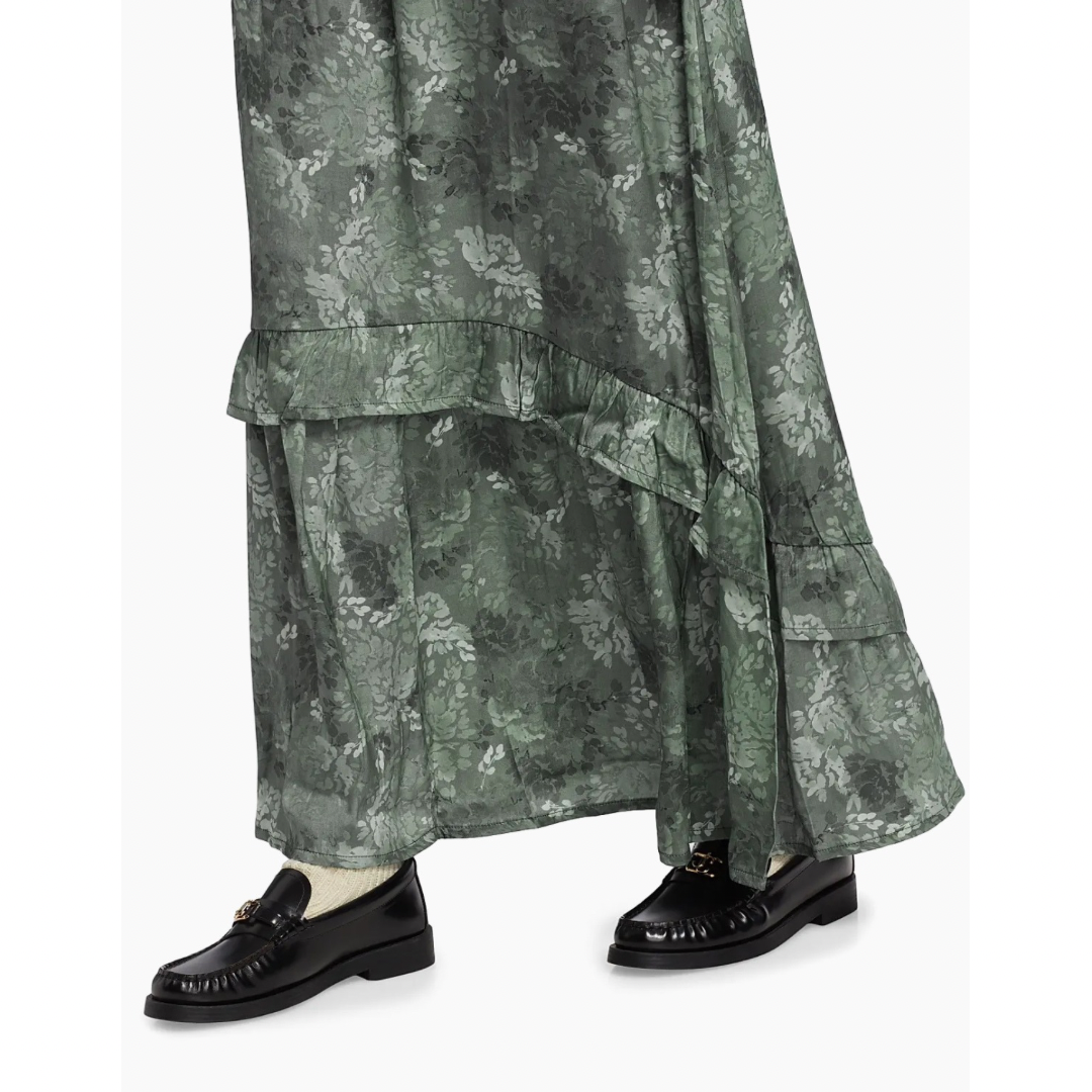 Splendid Linsey Floral Ruffle Maxi Skirt