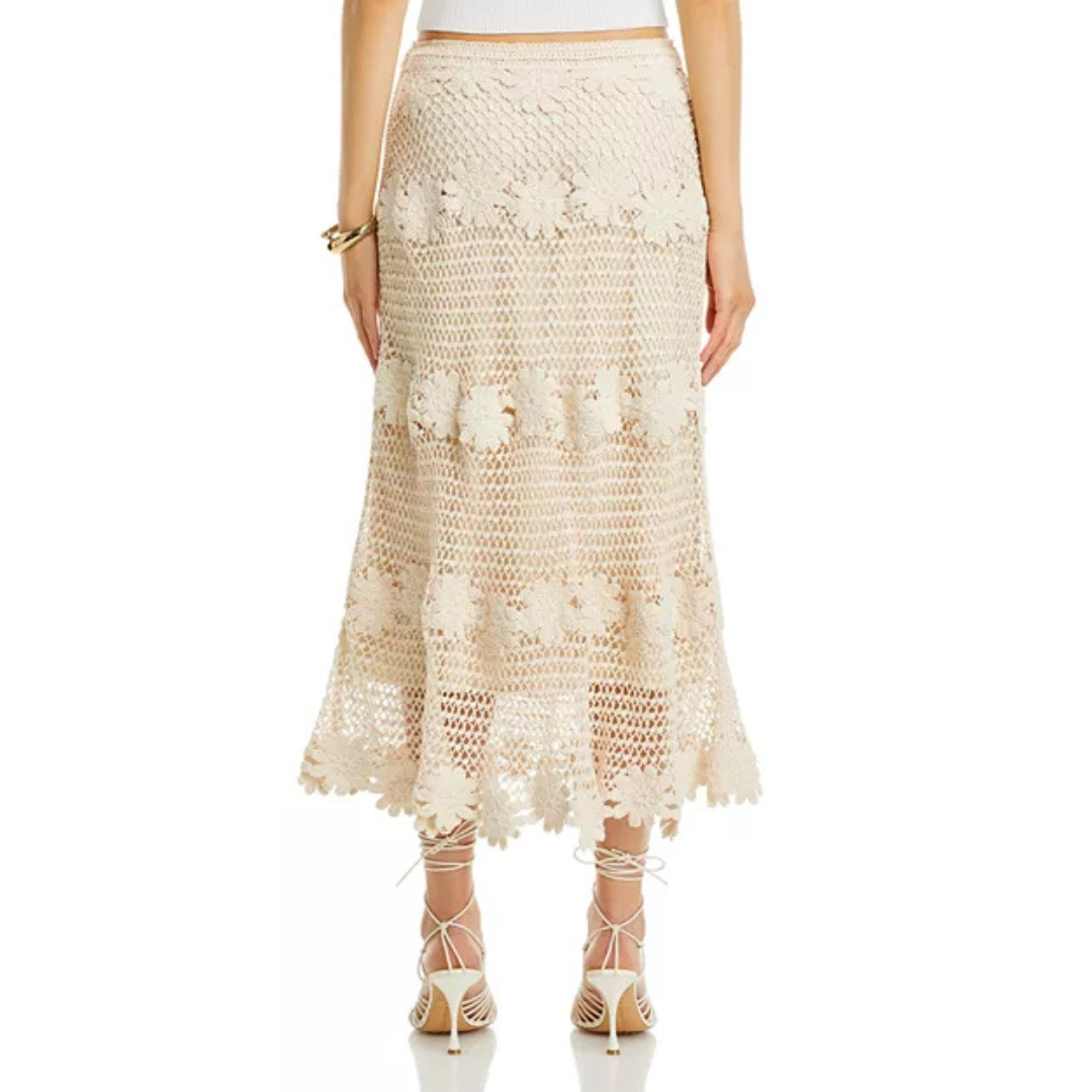 Kobi Halperin Presley Crochet Midi Skirt
