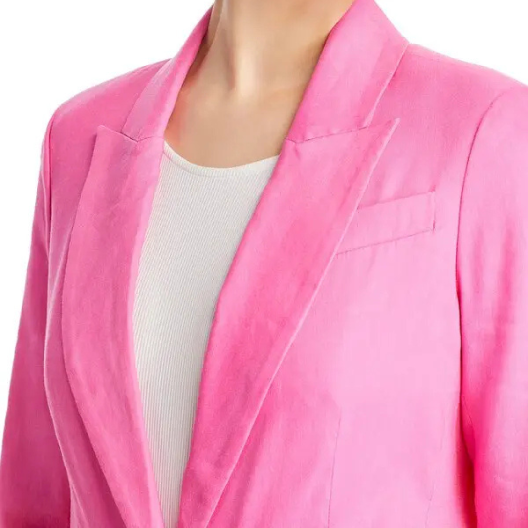 MILLY Bright Pink Linen Blazer