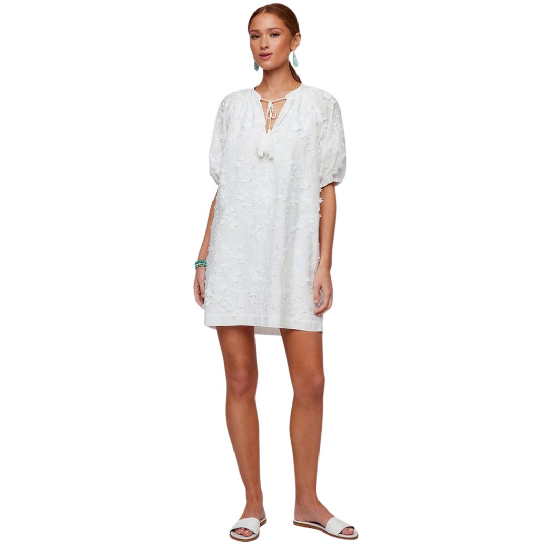 Karen Kane Embroidered Cotton Tassel Dress