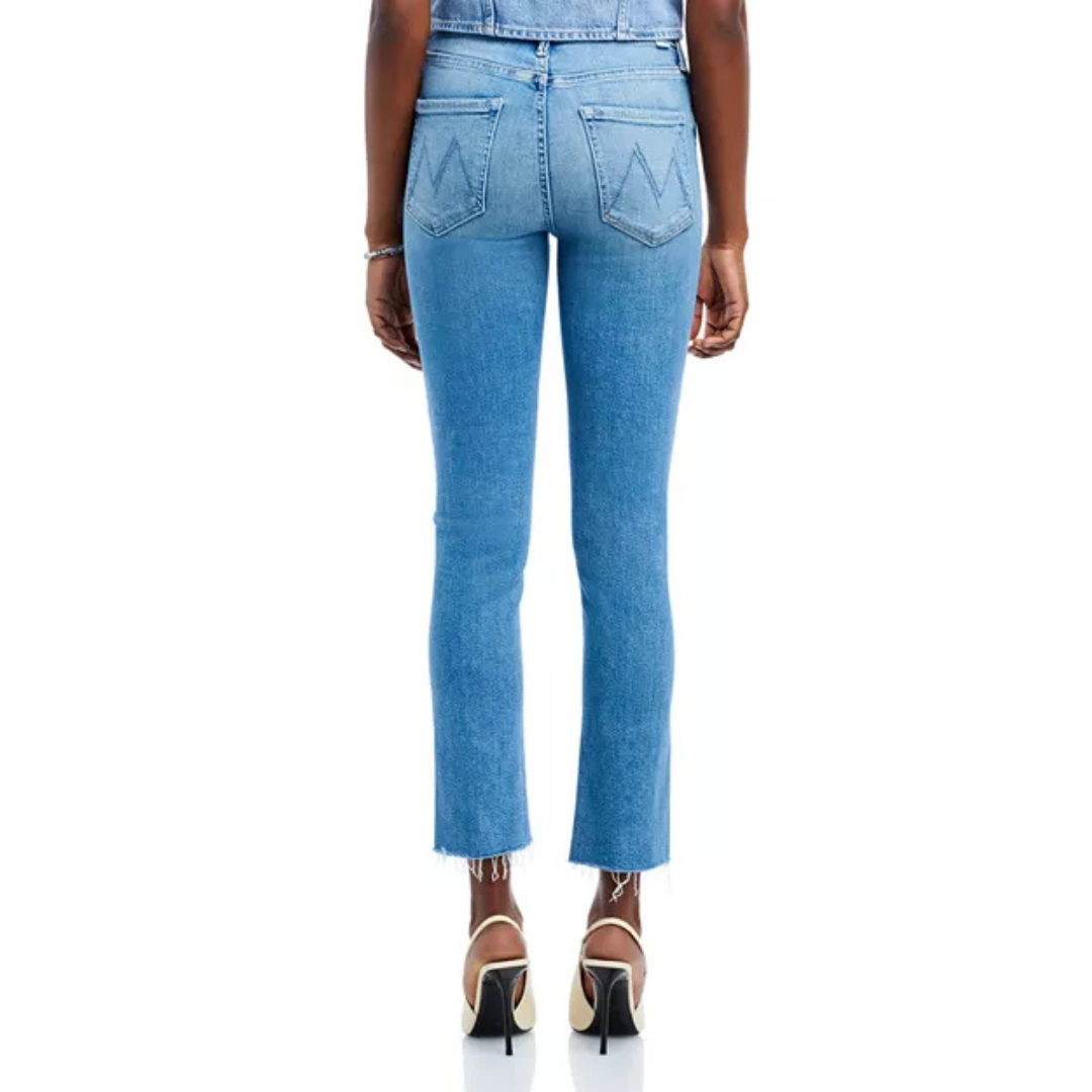 MOTHER Dazzler Mid Rise Ankle Fray Jeans – Riding The Cliffside