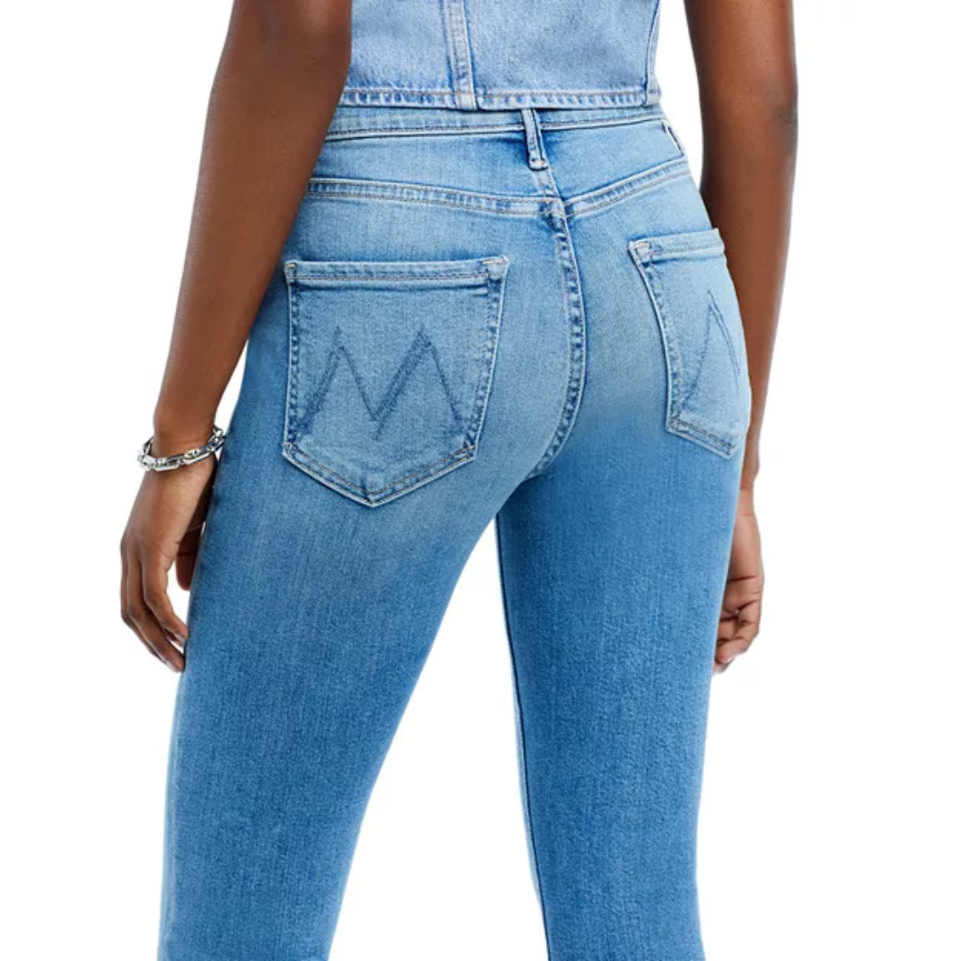 MOTHER Dazzler Mid Rise Ankle Fray Jeans – Riding The Cliffside