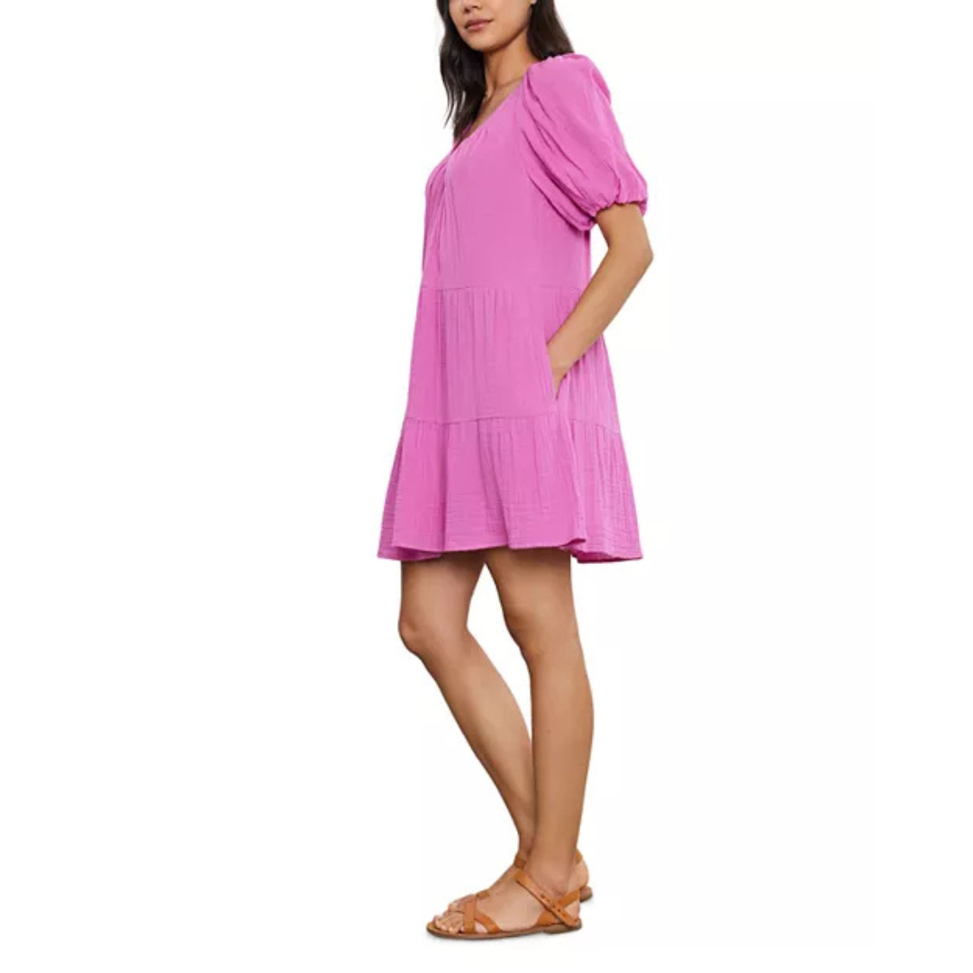 Velvet by Graham & Spencer Helena Puff Sleeve Mini Dress