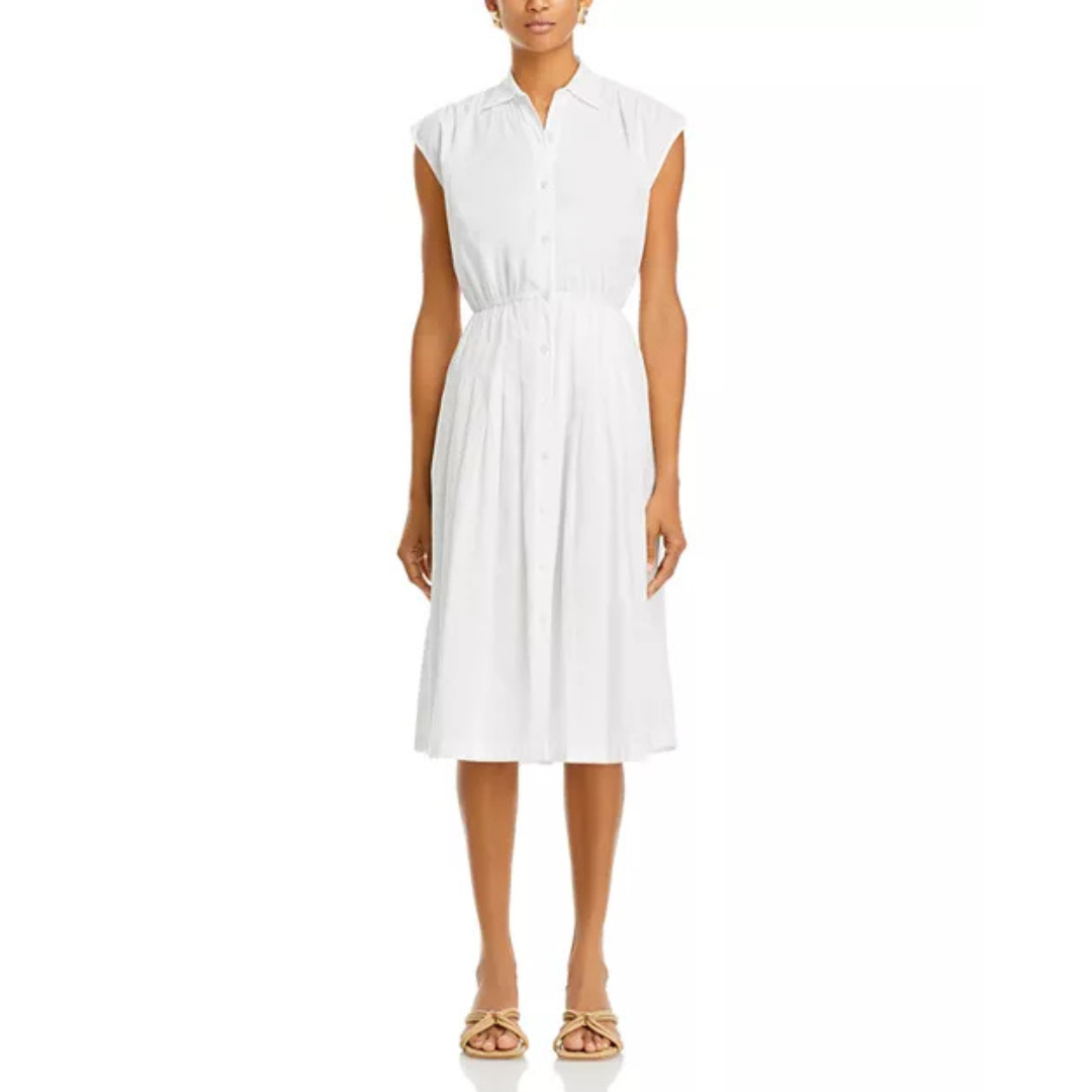 ATM Anthony Thomas Melillo Cotton Voile White Shirt Dress