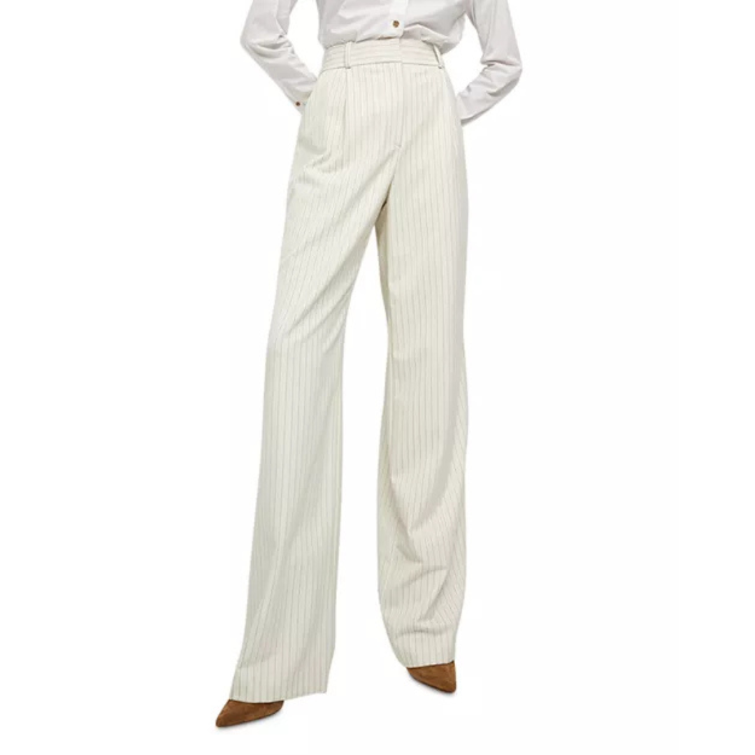 Veronica Beard Heyser Wide Leg Pleated Pants