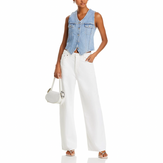 AGOLDE Low Slung Baggy Jeans in White