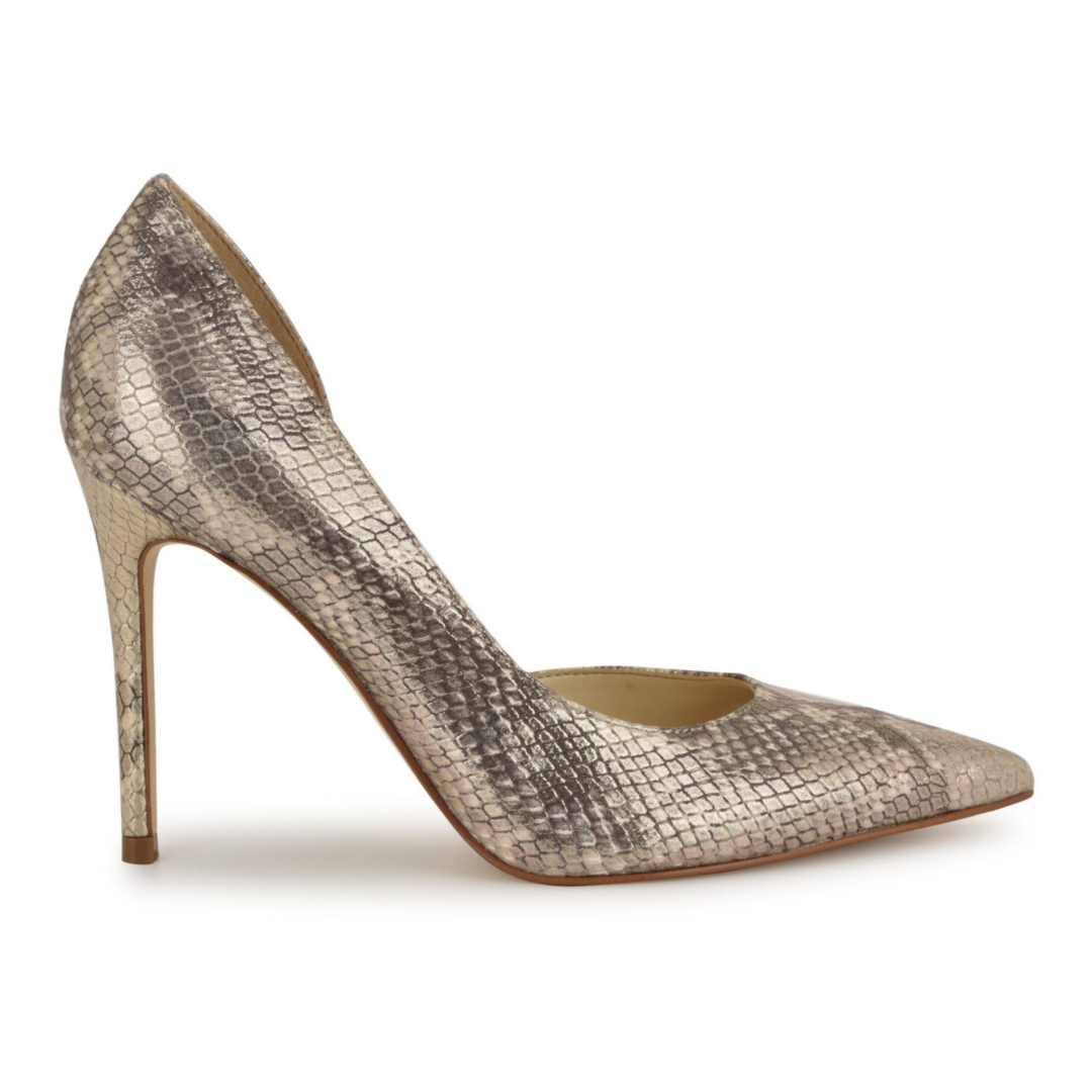 Nine West Folowe Metallic Snakeskin D’Orsay Pumps