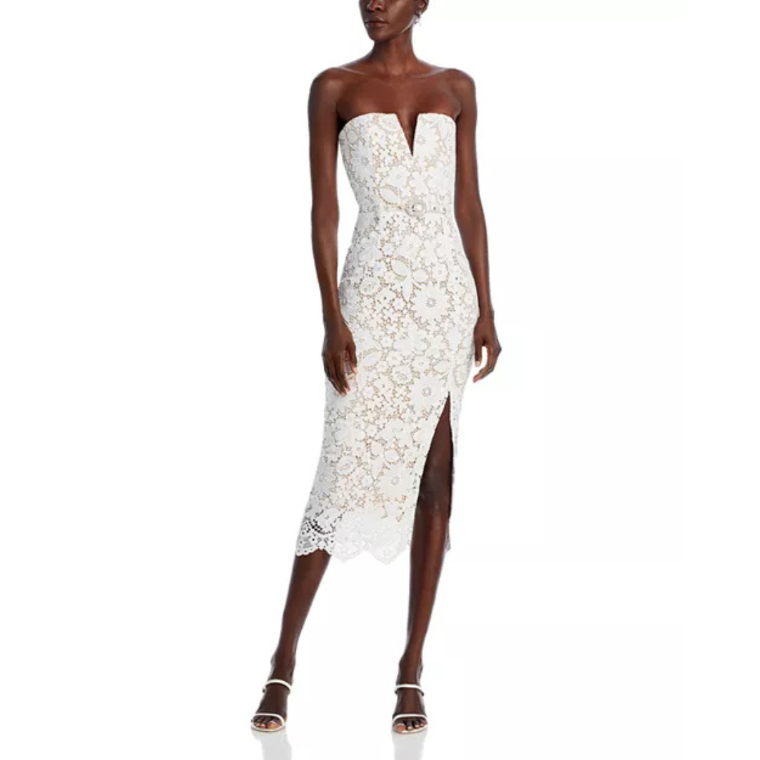 Generation Love Milette Strapless Lace Midi Dress