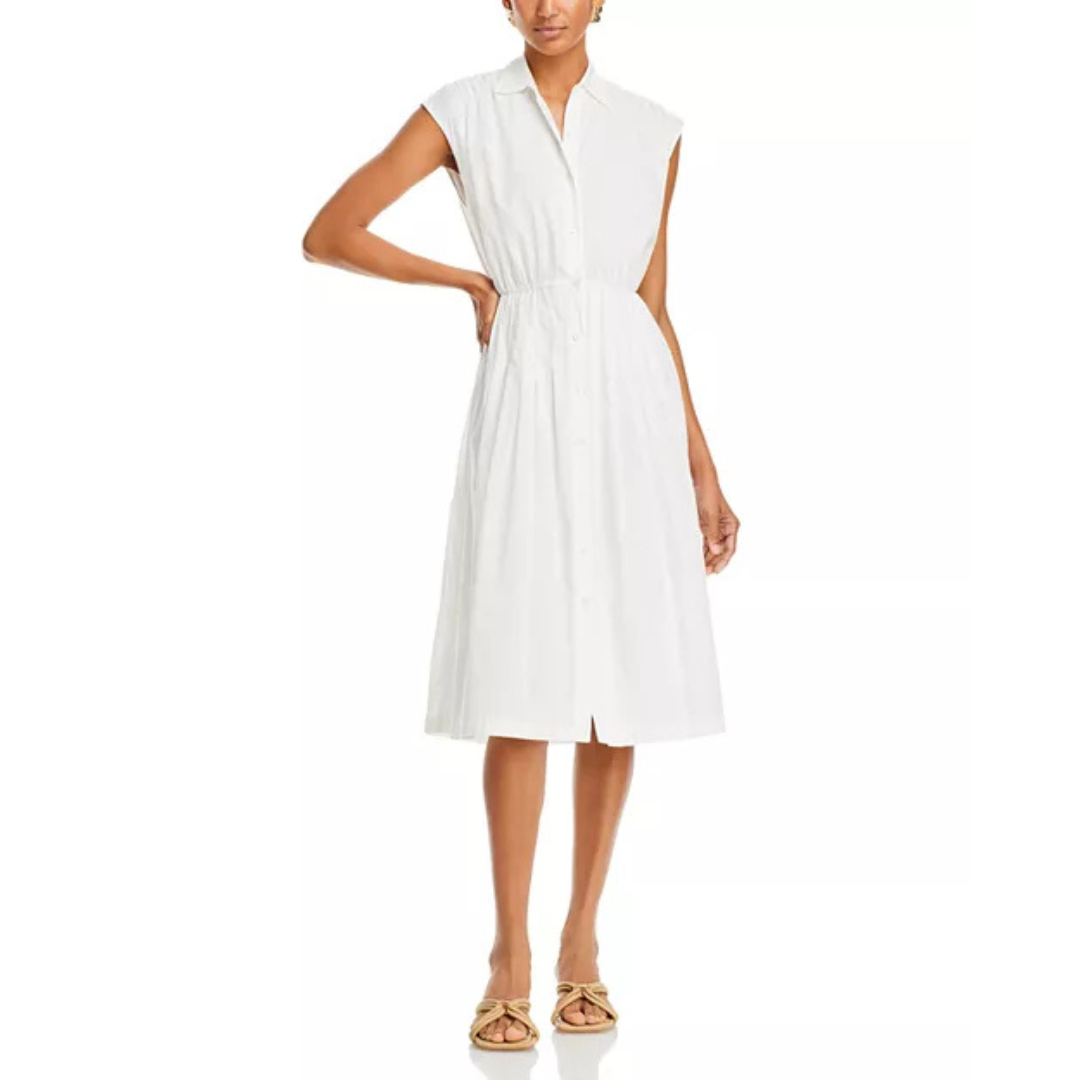 ATM Anthony Thomas Melillo Cotton Voile White Shirt Dress