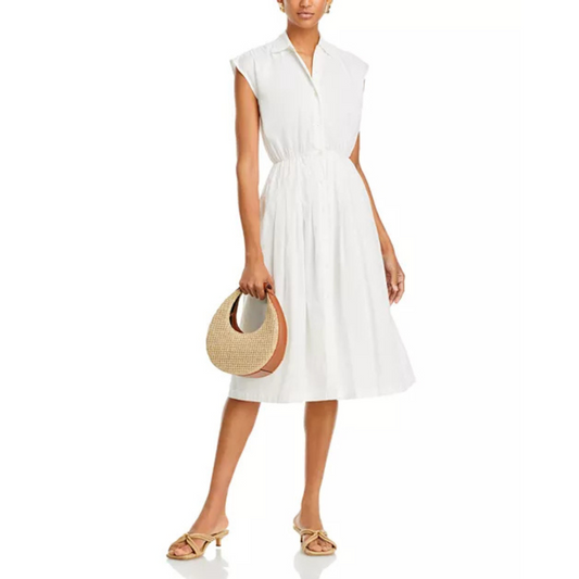 ATM Anthony Thomas Melillo Cotton Voile White Shirt Dress