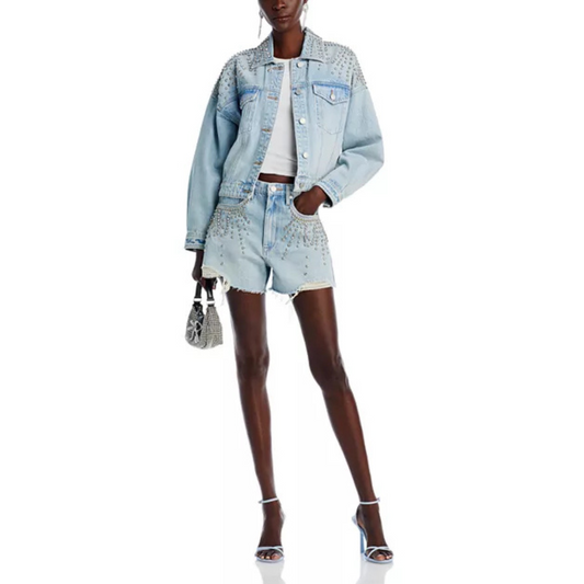 BLANKNYC Embellished Denim Shorts