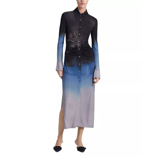 Altuzarra Claudia Dress – Ombré Ruched Midi