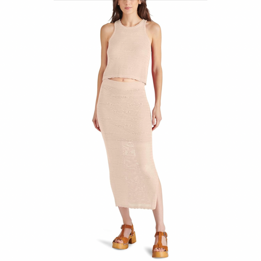 Steve Madden Liliana Crochet Knit Midi Skirt