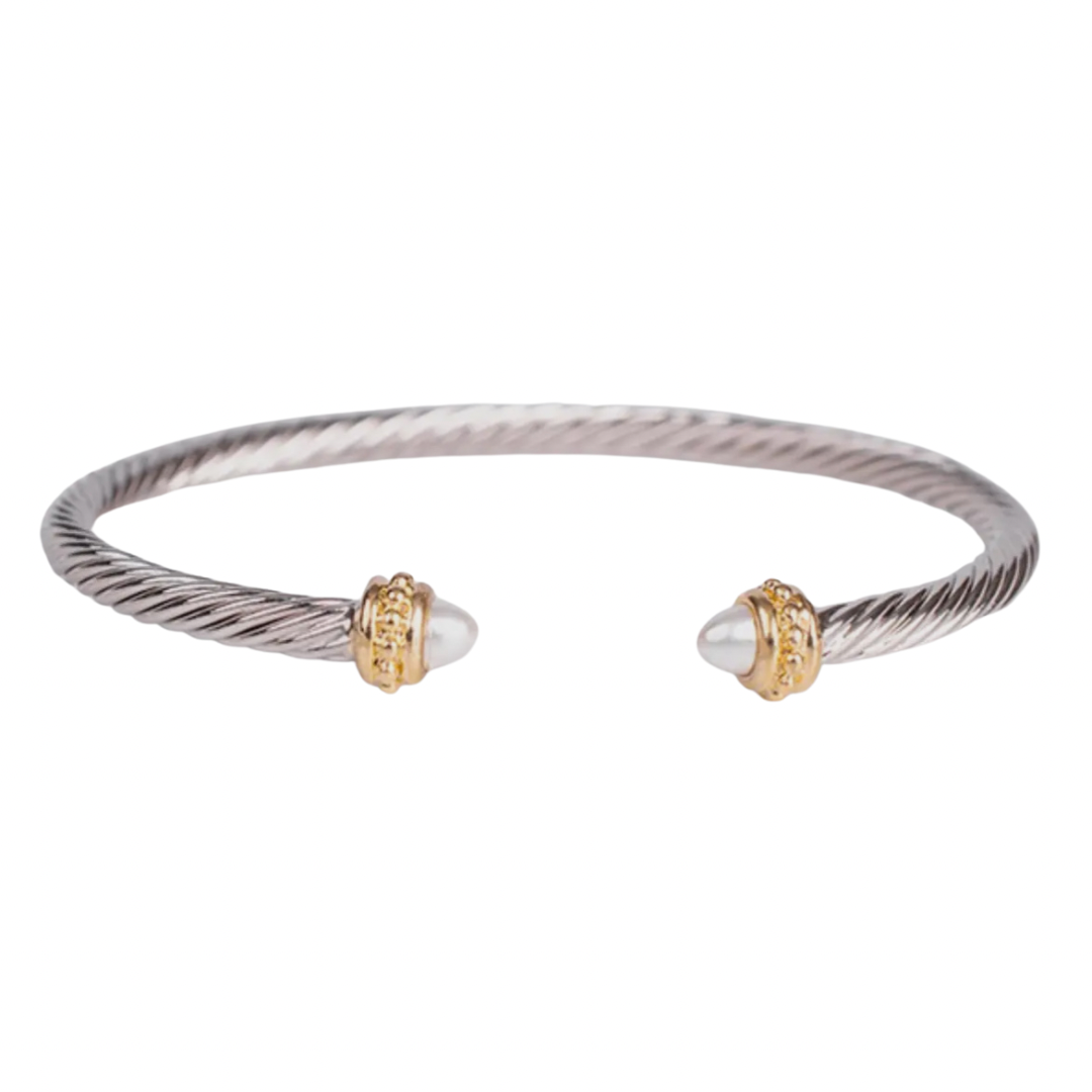 The Stack – 3-Piece Cable Bracelet Set | 14k Gold Plated & Rhodium