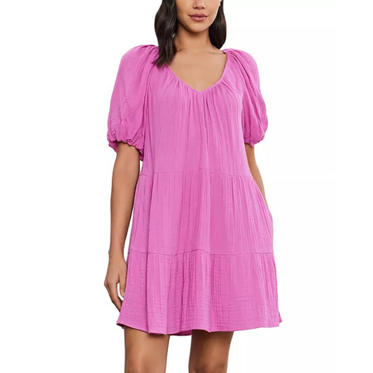 Velvet by Graham & Spencer Helena Puff Sleeve Mini Dress