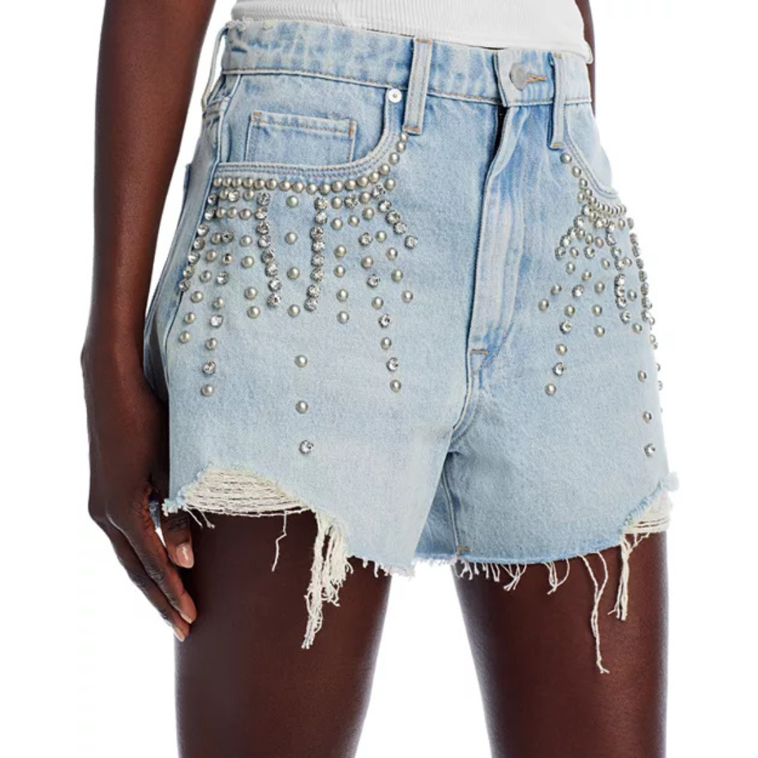 BLANKNYC Embellished Denim Shorts