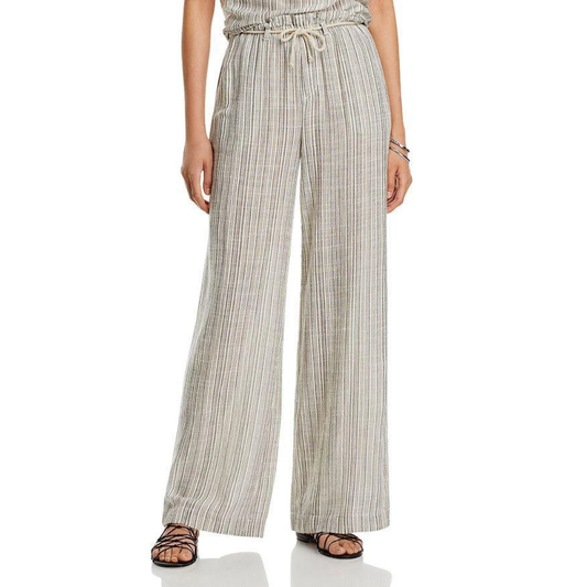 Bella Dahl Striped Drawcord Wide-Leg Pants