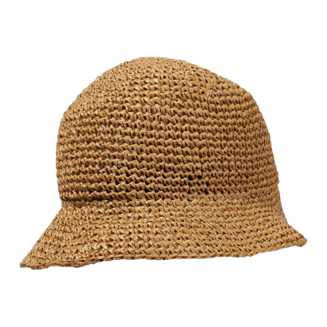 Burberry Raffia-Effect TB Monogram Bucket Hat