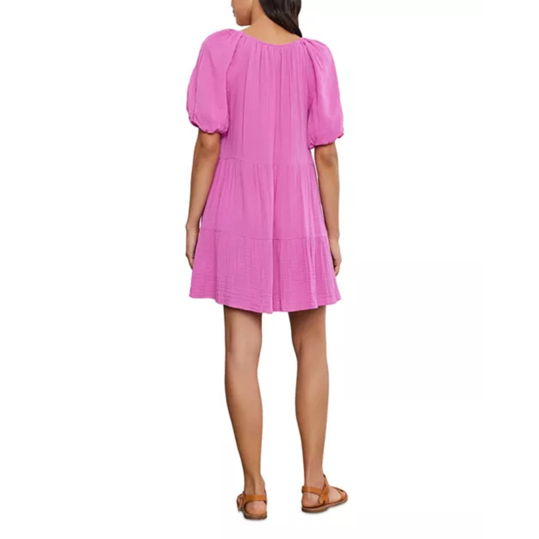 Velvet by Graham & Spencer Helena Puff Sleeve Mini Dress