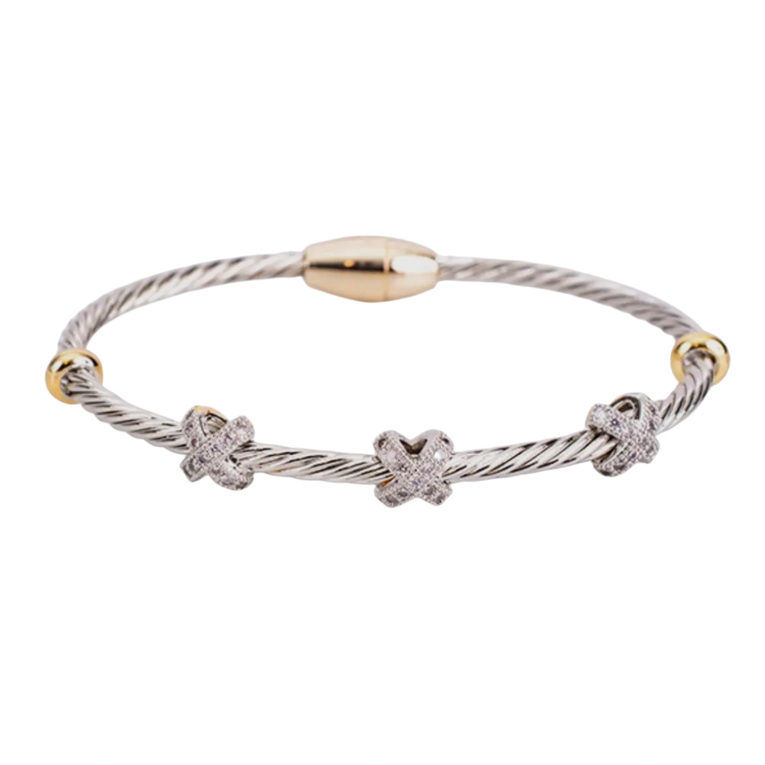 The Stack – 3-Piece Cable Bracelet Set | 14k Gold Plated & Rhodium