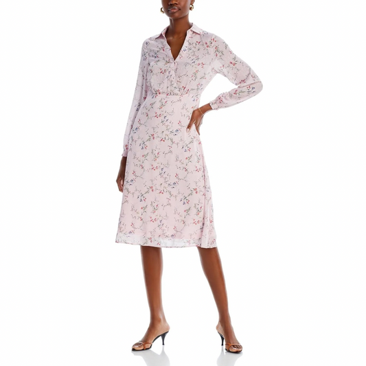 KOKO + MASON Floral Long Sleeve Midi Dress