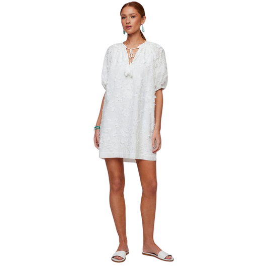 Karen Kane Embroidered Cotton Tassel Dress