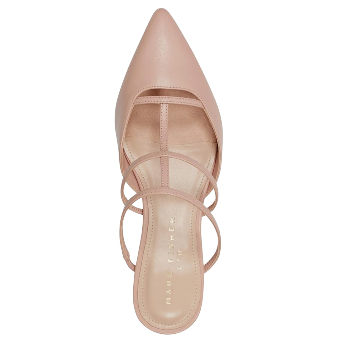 Marc Fisher Leather Kodie Pointed-Toe Kitten Heel Pumps