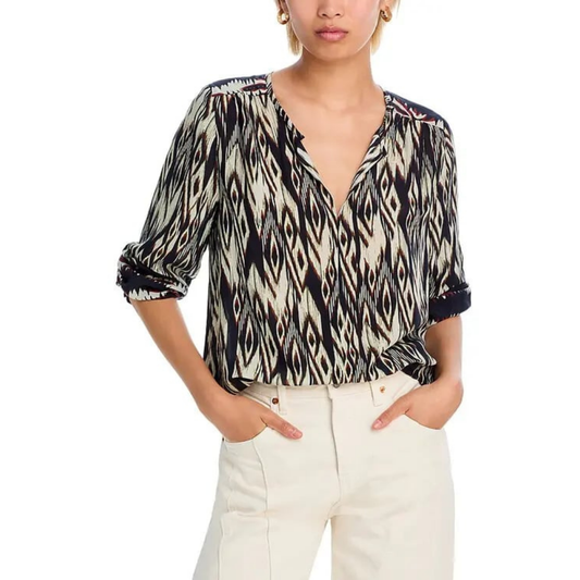 Velvet by Graham & Spencer Arielle Ikat Print Top
